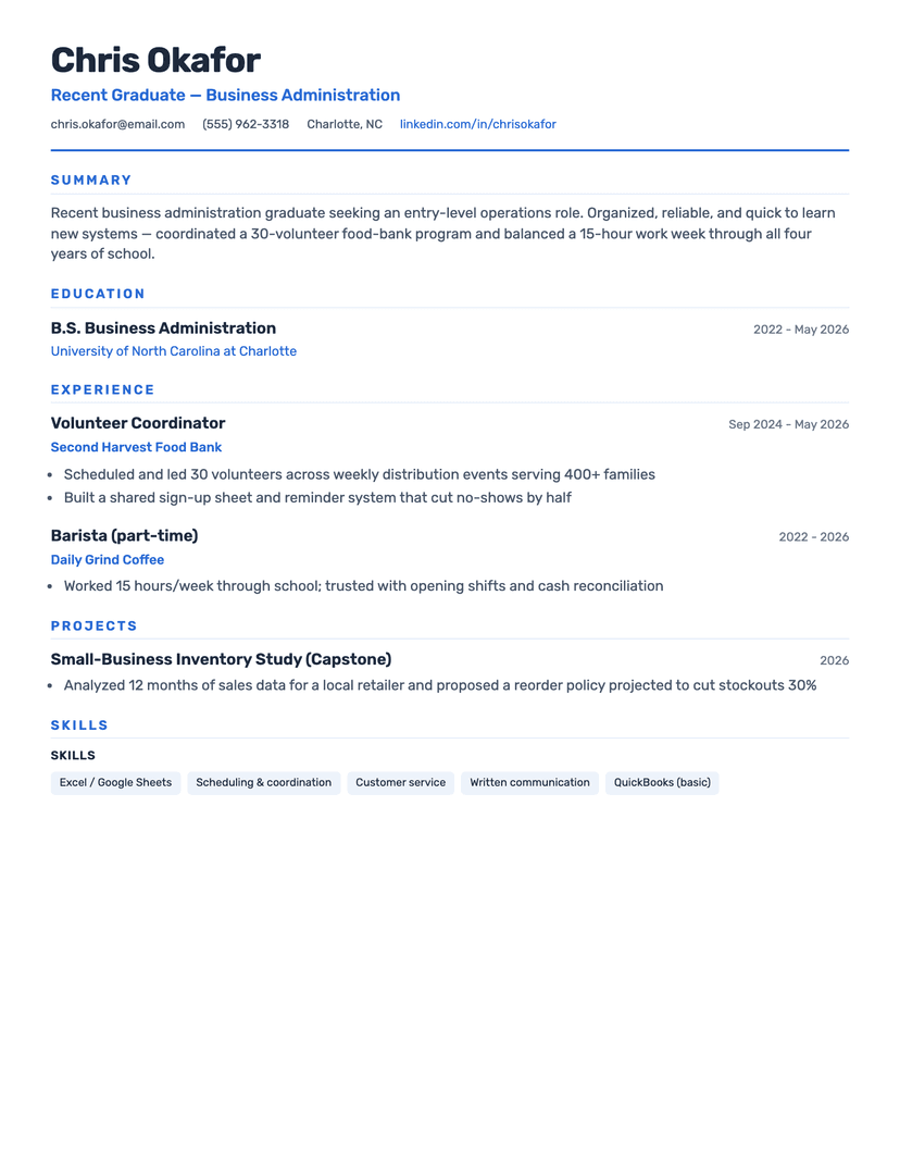 Classic resume template — ATS-friendly, free Word, PDF and Google Docs download