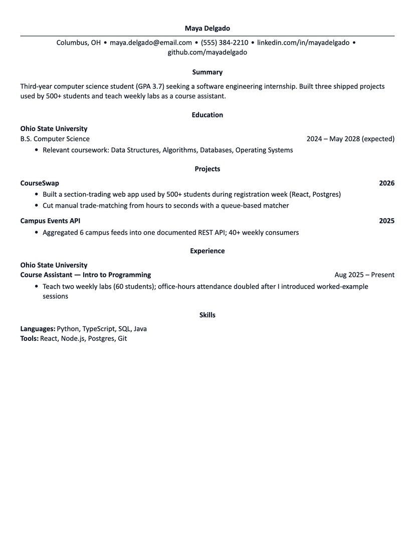 Harvard resume template — ATS-friendly, free Word, PDF and Google Docs download