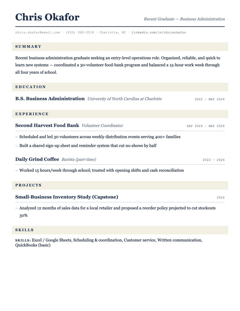 Ledger resume template — ATS-friendly, free Word, PDF and Google Docs download